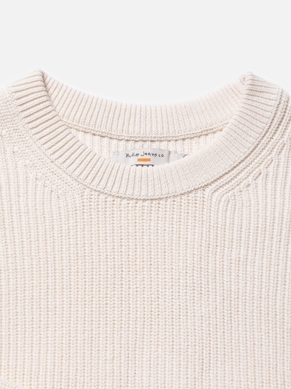 August Rib Cotton Chalk White - 2