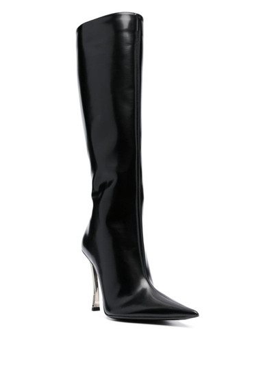 VERSACE pin-point knee-high boots outlook
