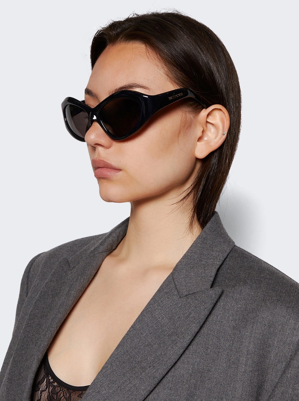Orbit Cat Eye Sunglasses Shiny Black - 3