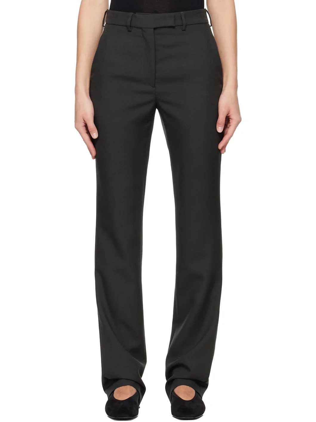 Black Fitted Trousers - 1