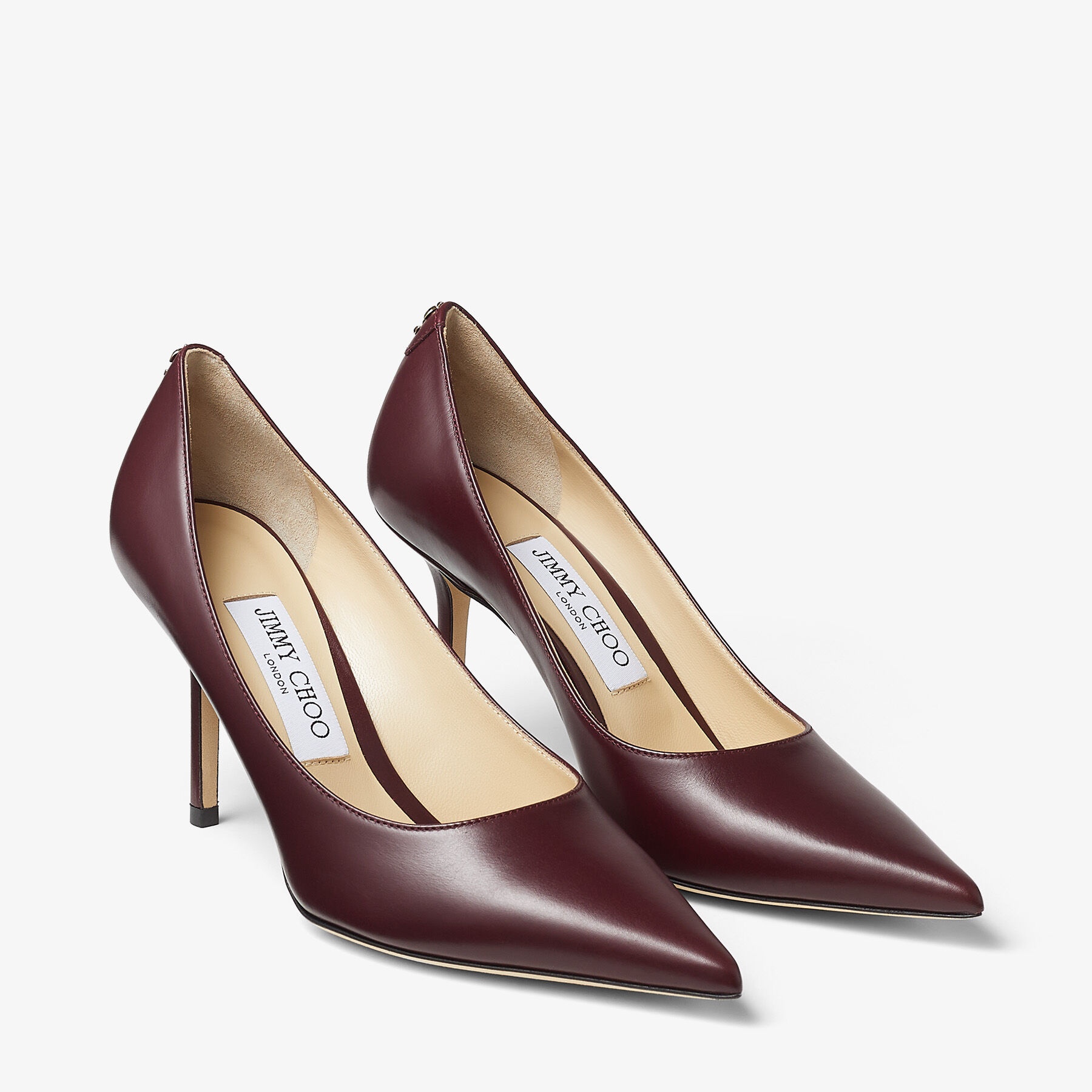 Love 85
Burgundy Calf Leather Pumps with JC Emblem - 3