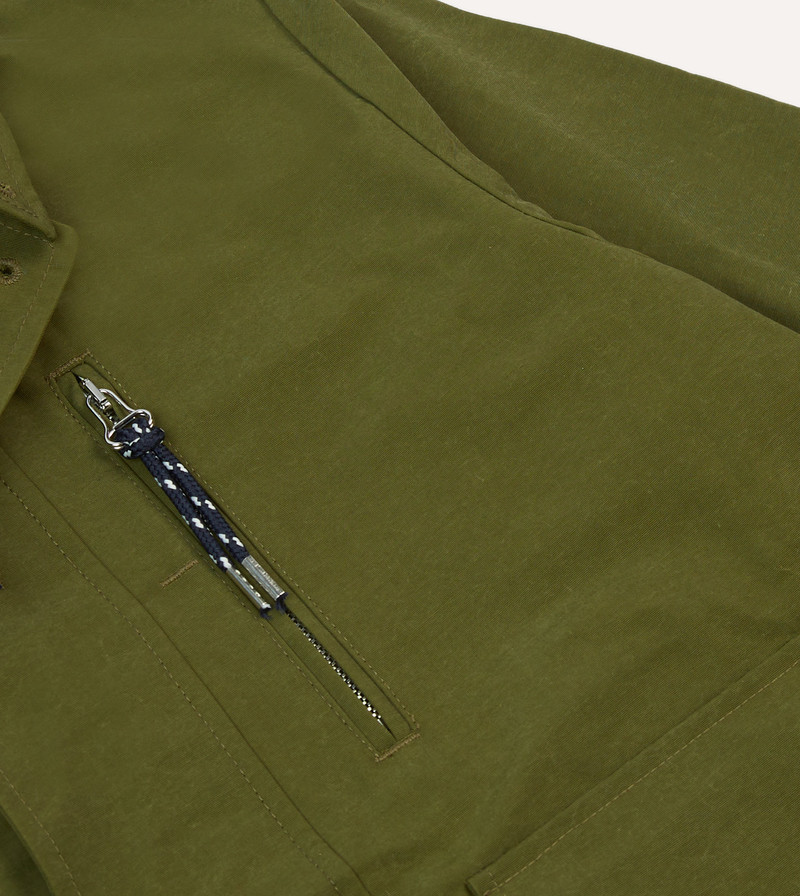Olive Cotton Blouson Jacket 4