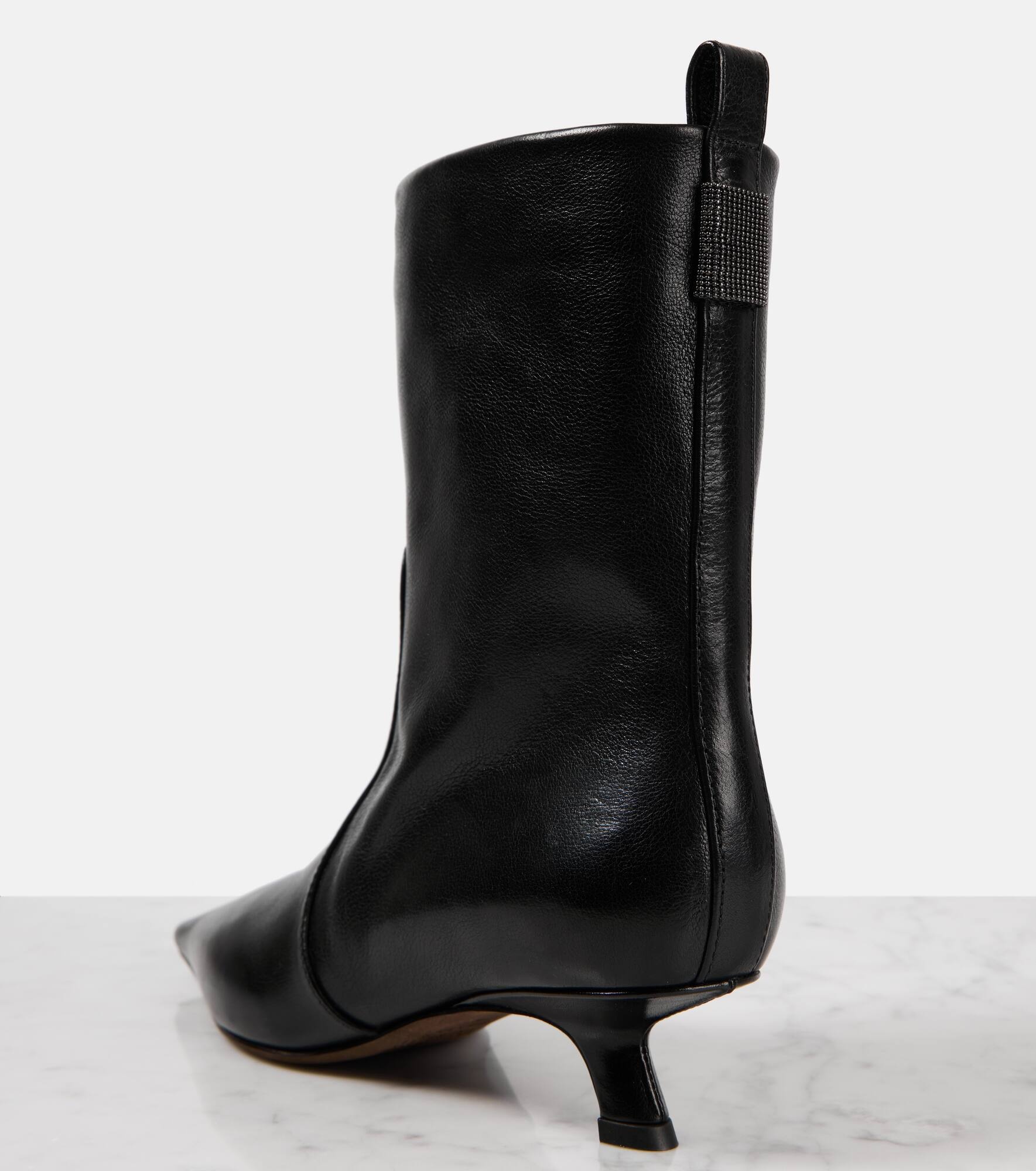 Leather ankle boots - 5