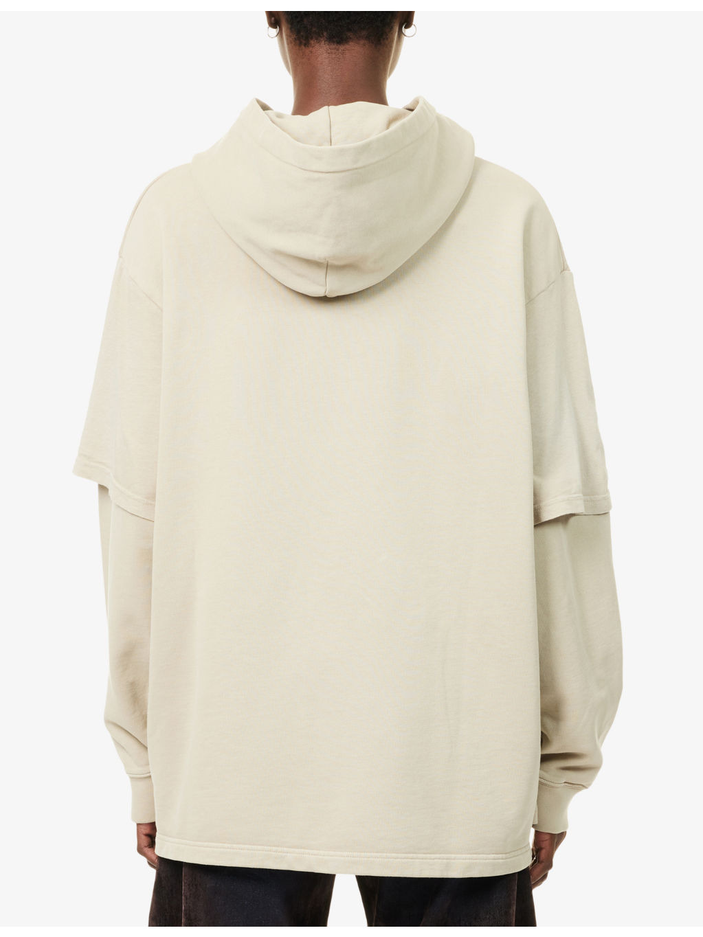 Layered Relaxed-Fit Cotton-Jersey Hoodie - 4