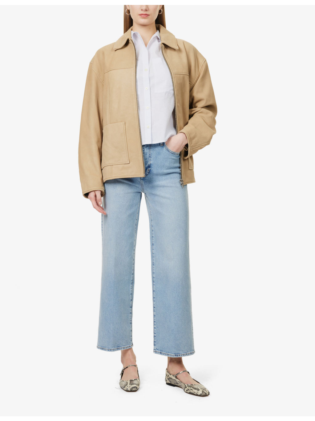 The Wide Five-Pockets Wide-Leg High-Rise Stretch-Denim Jeans - 2