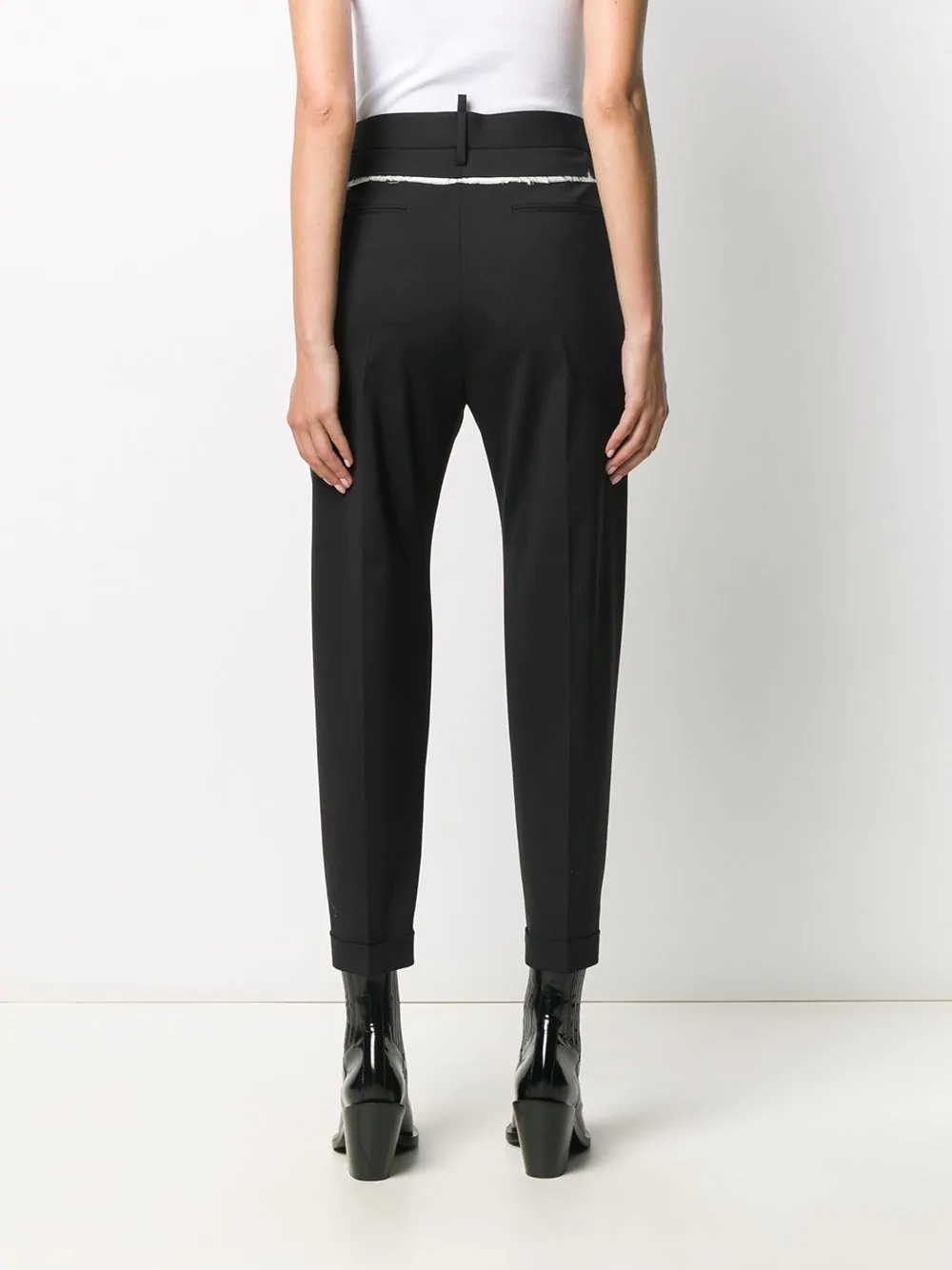 high-waisted tapered trousers - 4