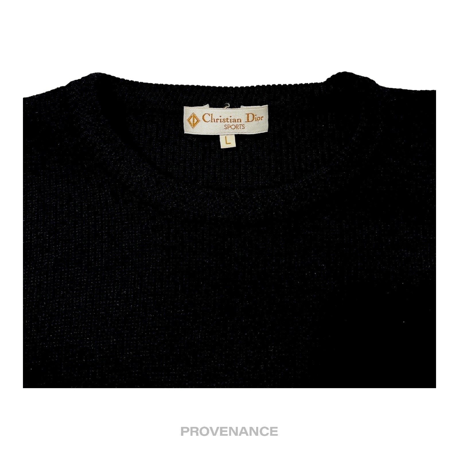Christian Dior Sports - Christian Dior Sports Crewneck Wool Sweatshirt - Black L - 5