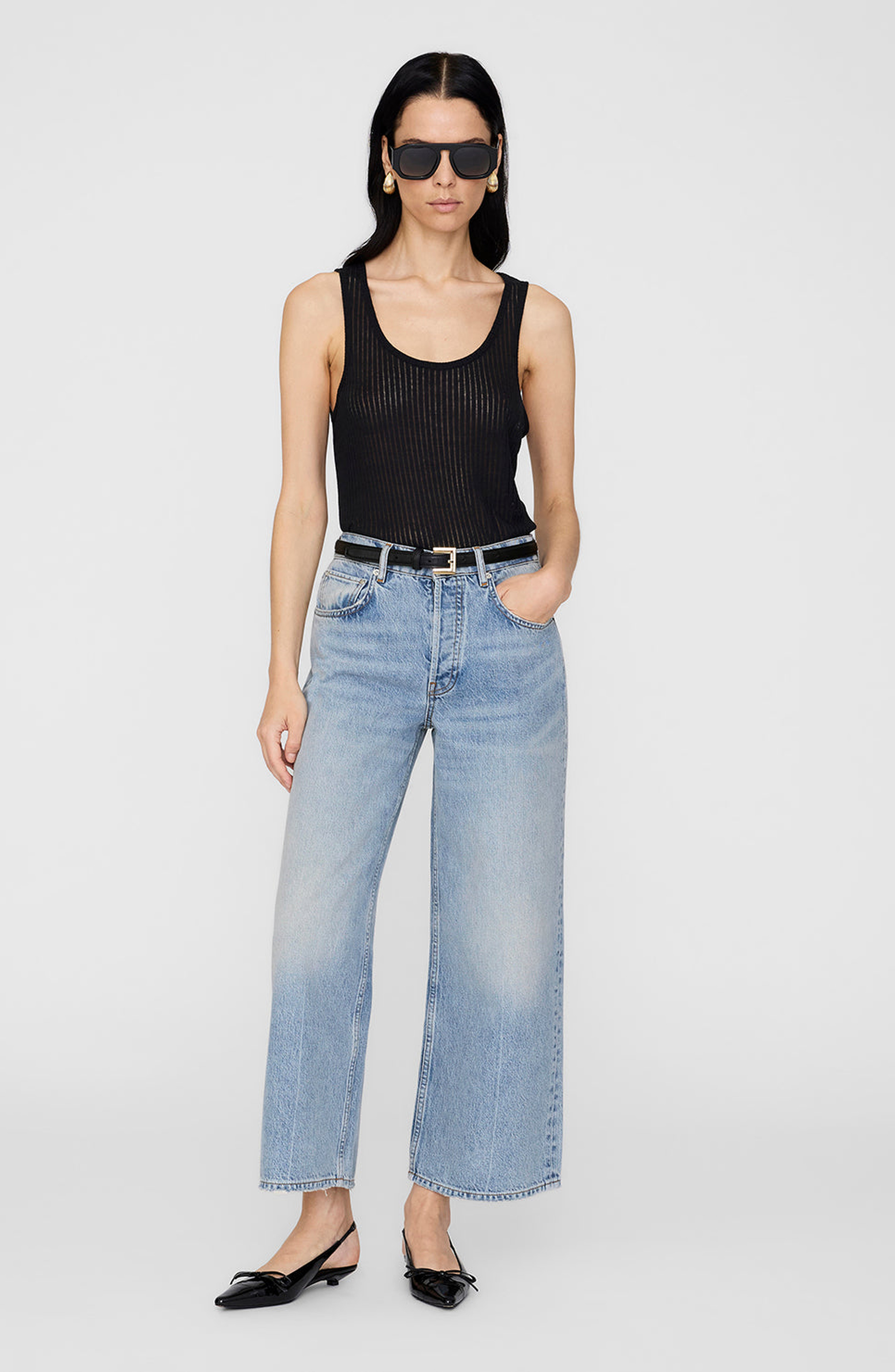 ANINE BING Eugene Tank in Black at Nordstrom - 1