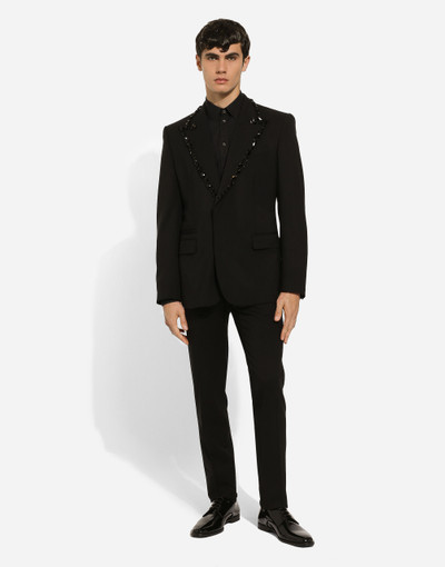 Dolce & Gabbana Sicilia single-breasted tuxedo jacket with rhinestones outlook