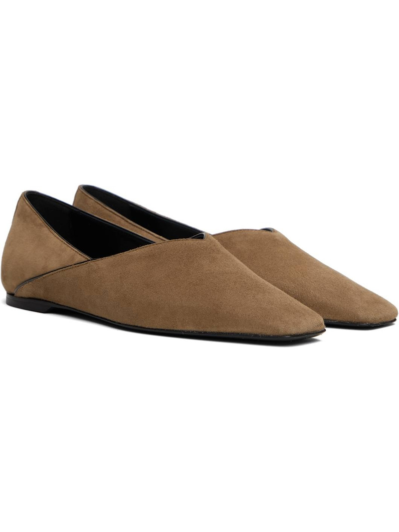 Taupe Everyday Suede Ballerina Flats 4
