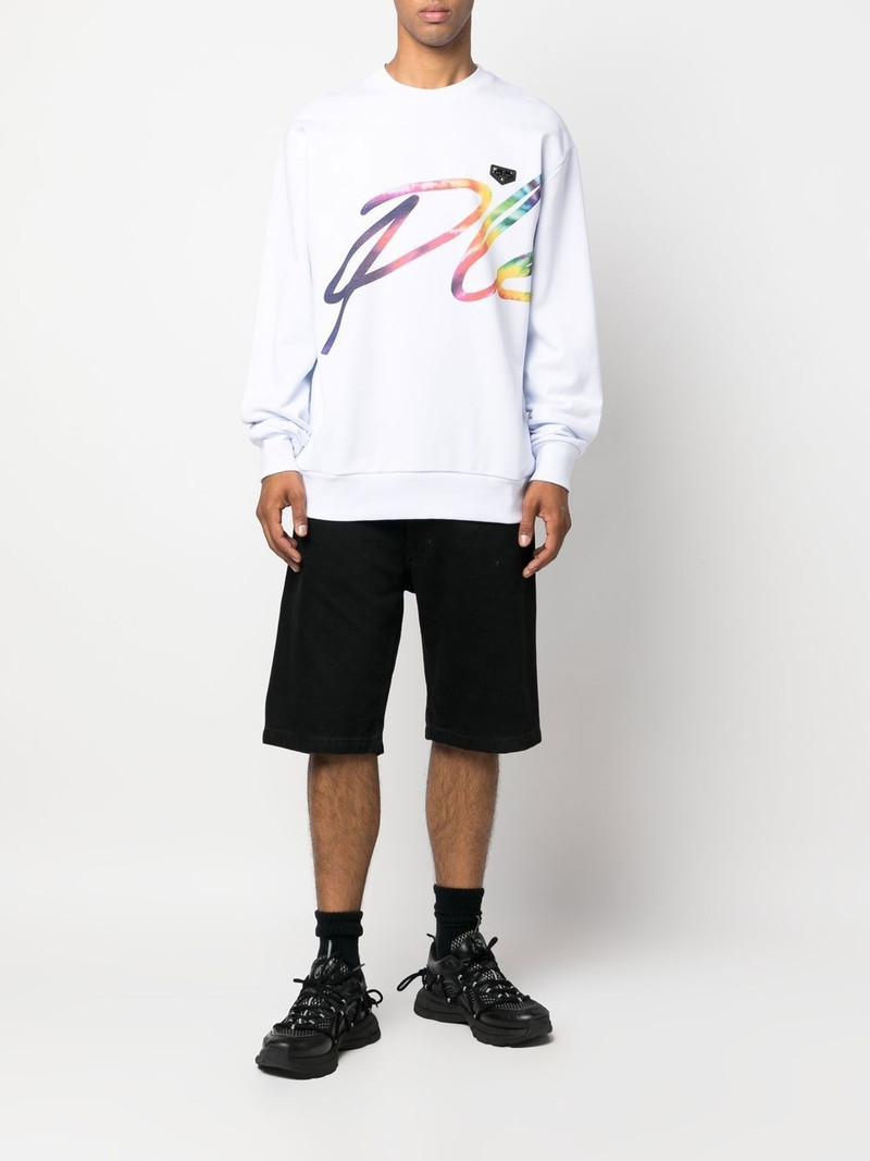 PHILIPP PLEIN Signature logo-print sweatshirt outlook