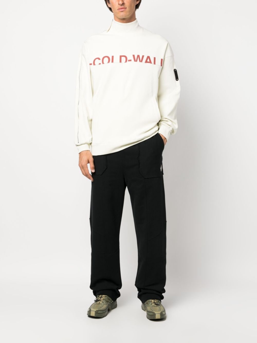 Overset logo-print cotton sweatshirt - 2