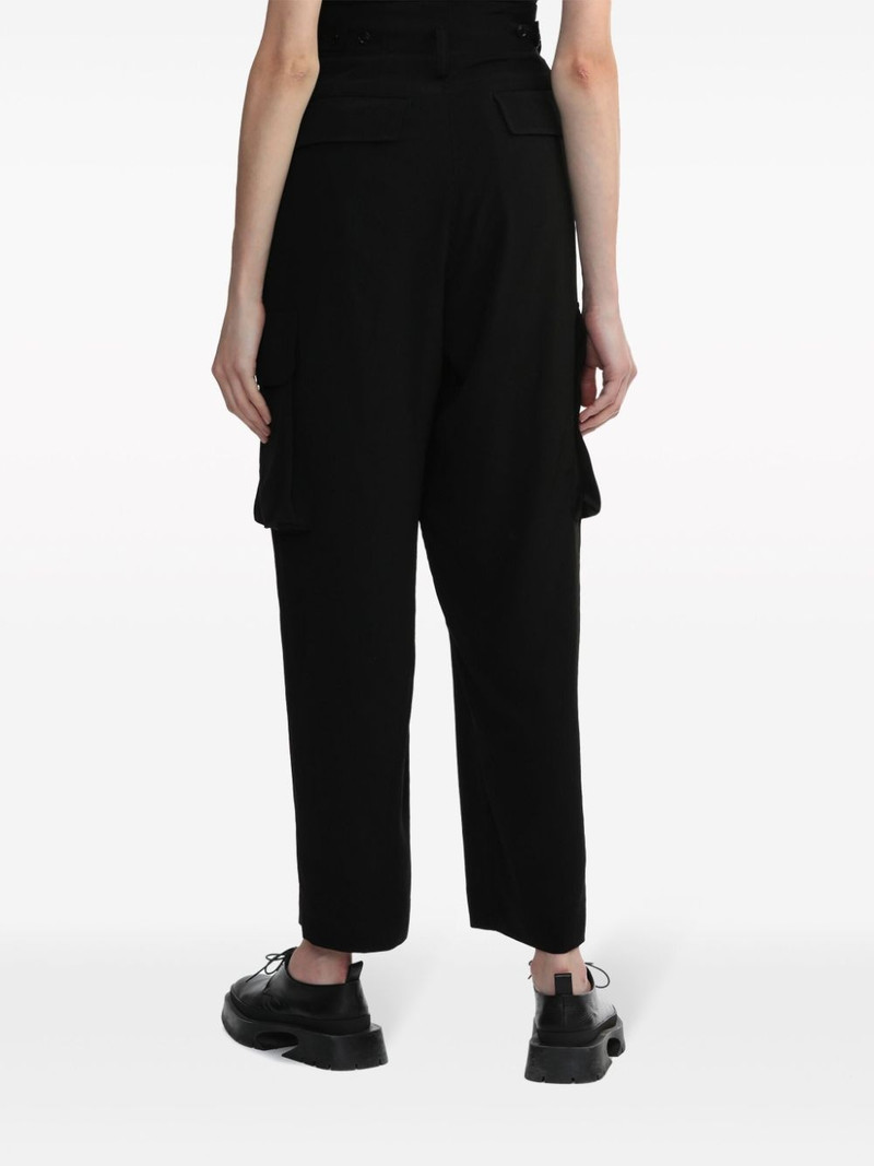 pleated high-waisted cargo trousers 4