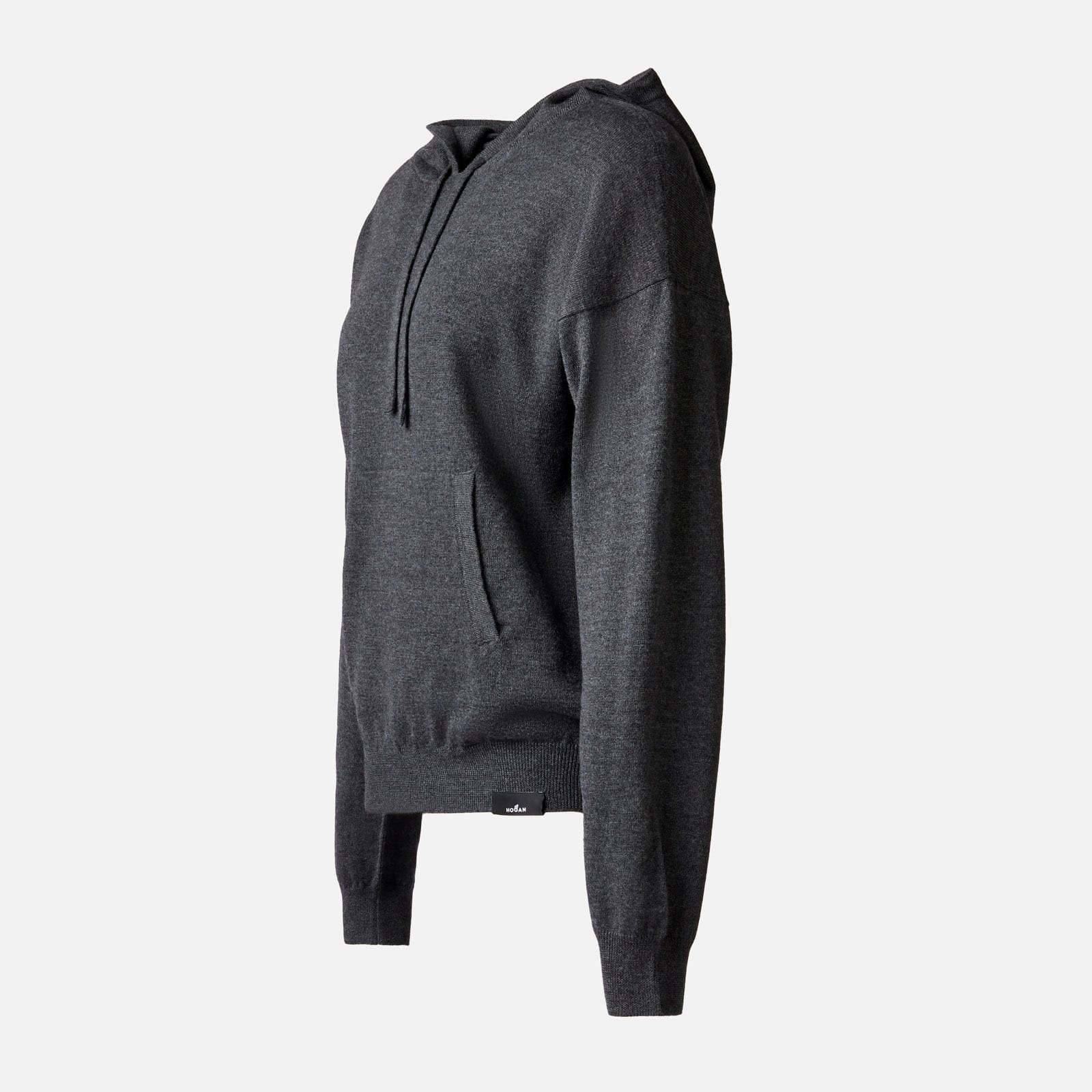Hooded Sweatshirt in Knit Grey - 7