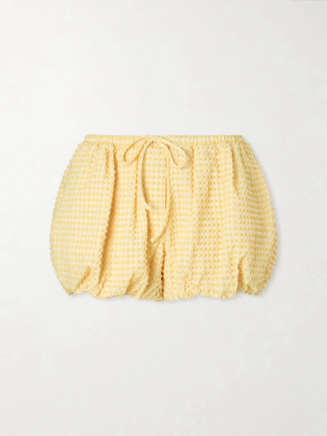 Addie Checked Seersucker Shorts - 1