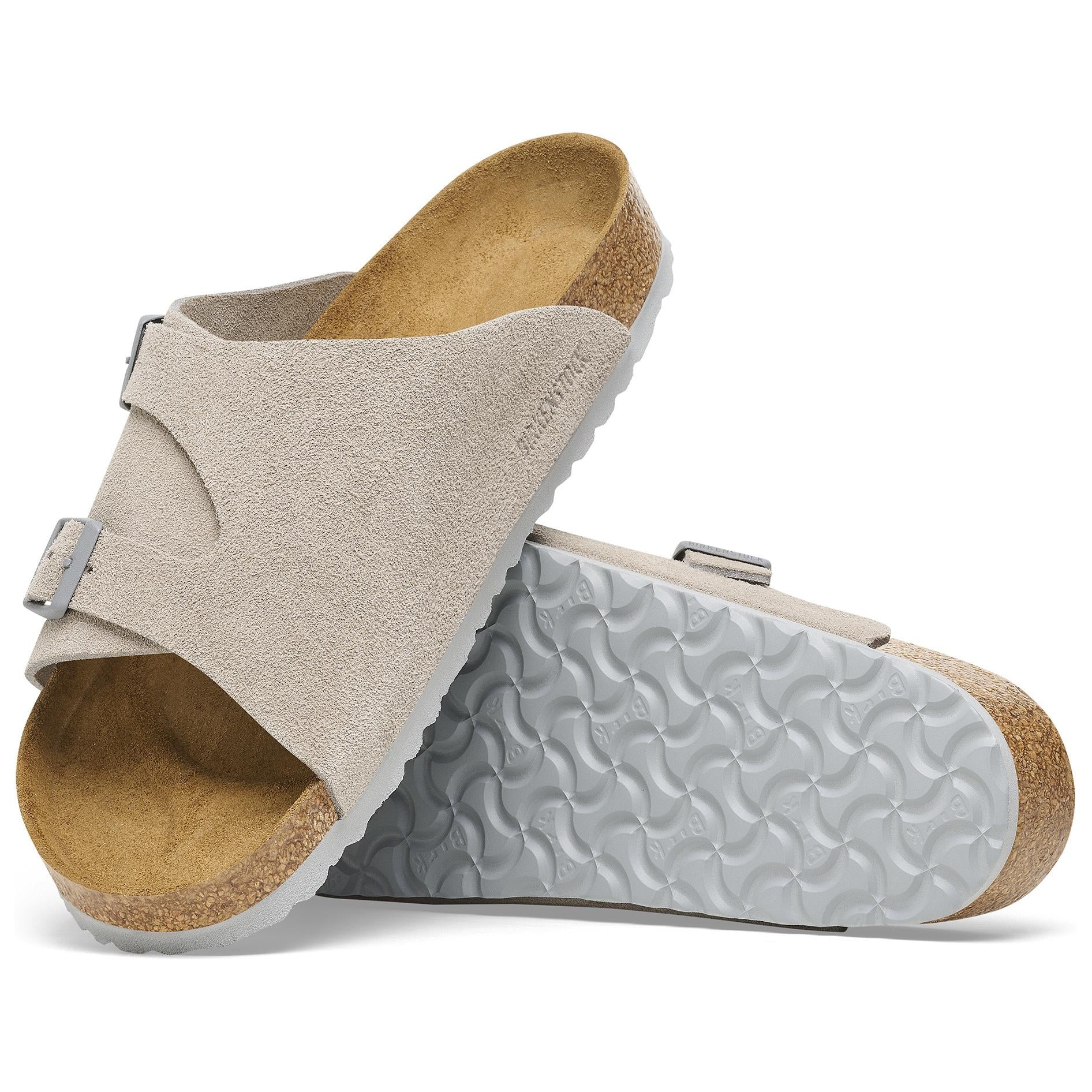 Birkenstock Zrich Suede Leather Sandals 'Stone Coin' 1027725 - 6