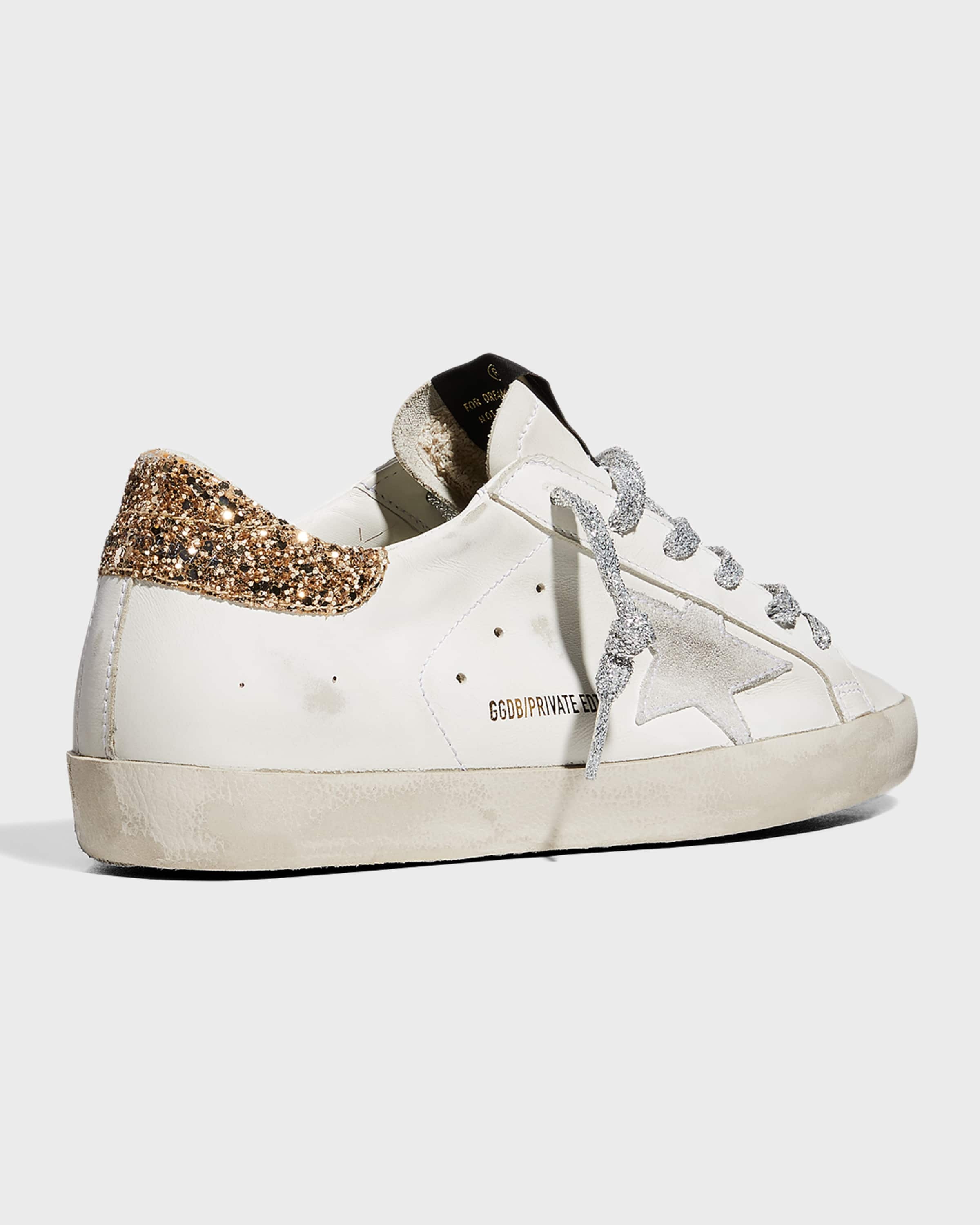 Superstar Leather Glitter Low-Top Sneakers - 3