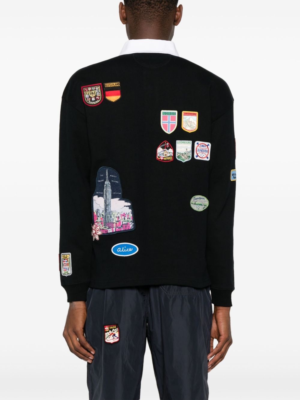 multi-patch polo shirt - 3