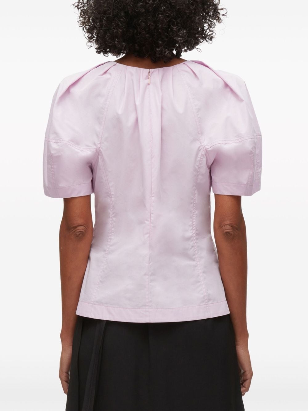 puff-sleeve button-detail top - 7