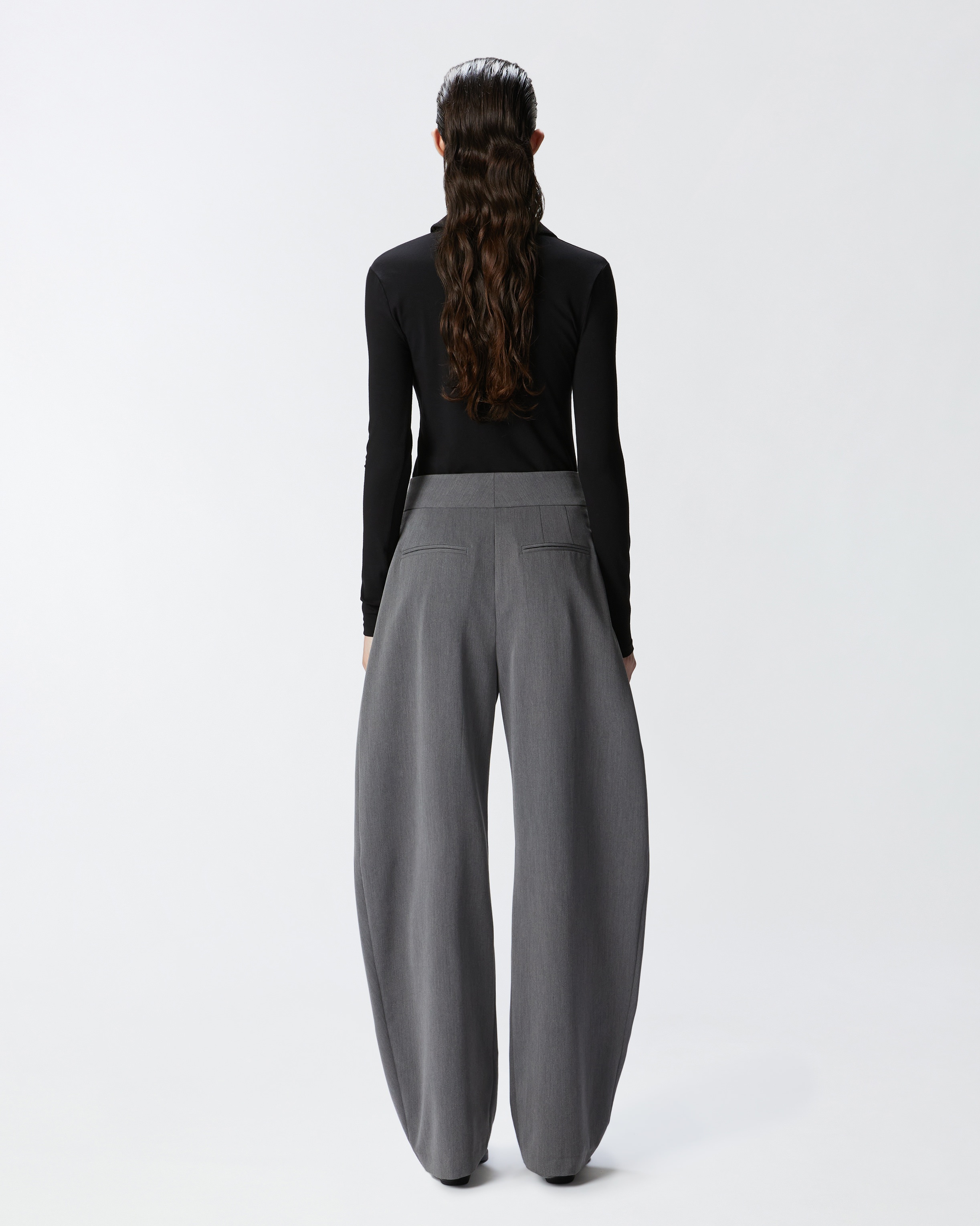 WIDE-LEG TAILORED TROUSERS WITH DARTS - 4