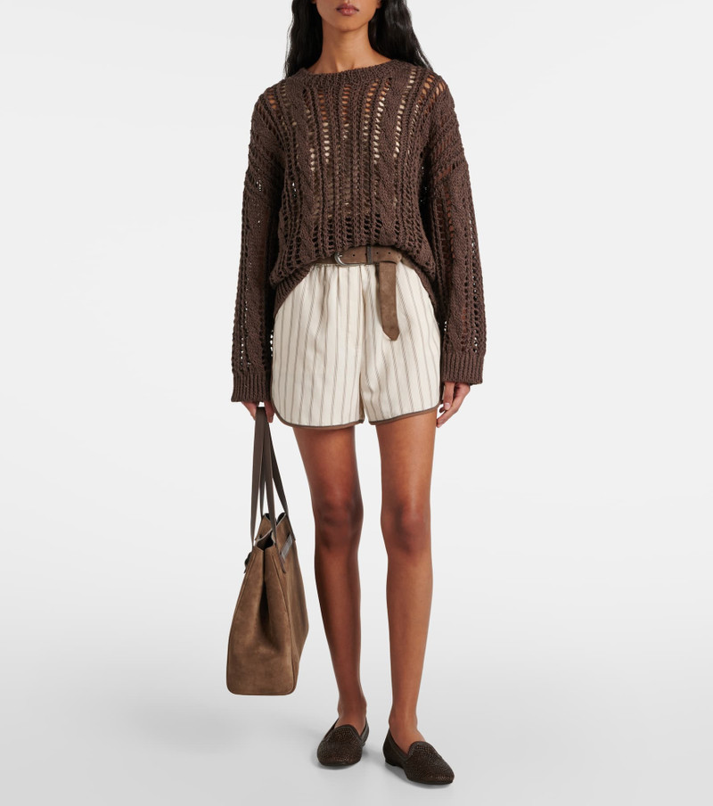 Brunello Cucinelli High-rise Bermuda shorts outlook