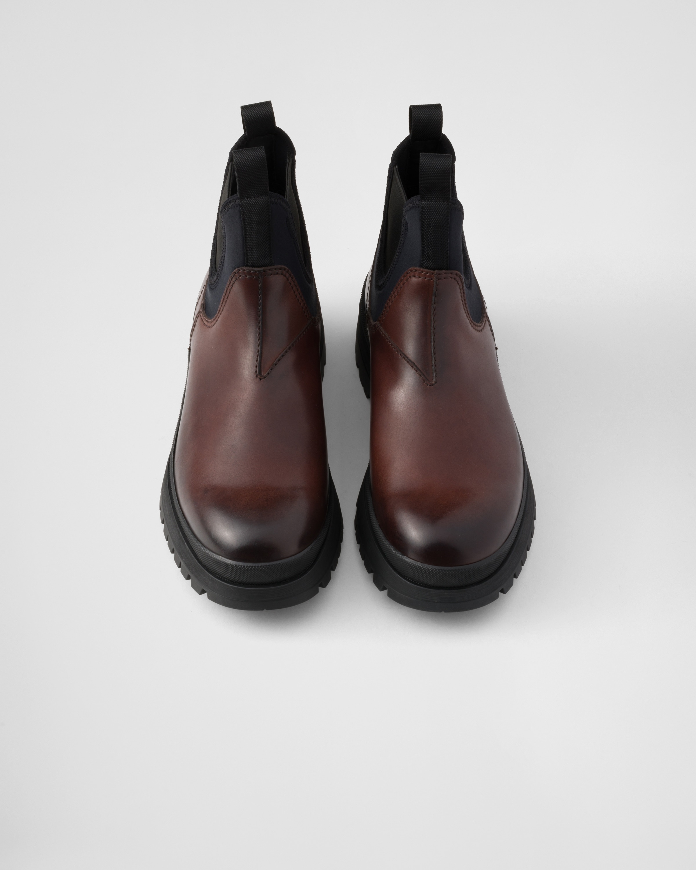 Leather and stretch fabric Chelsea boots - 4