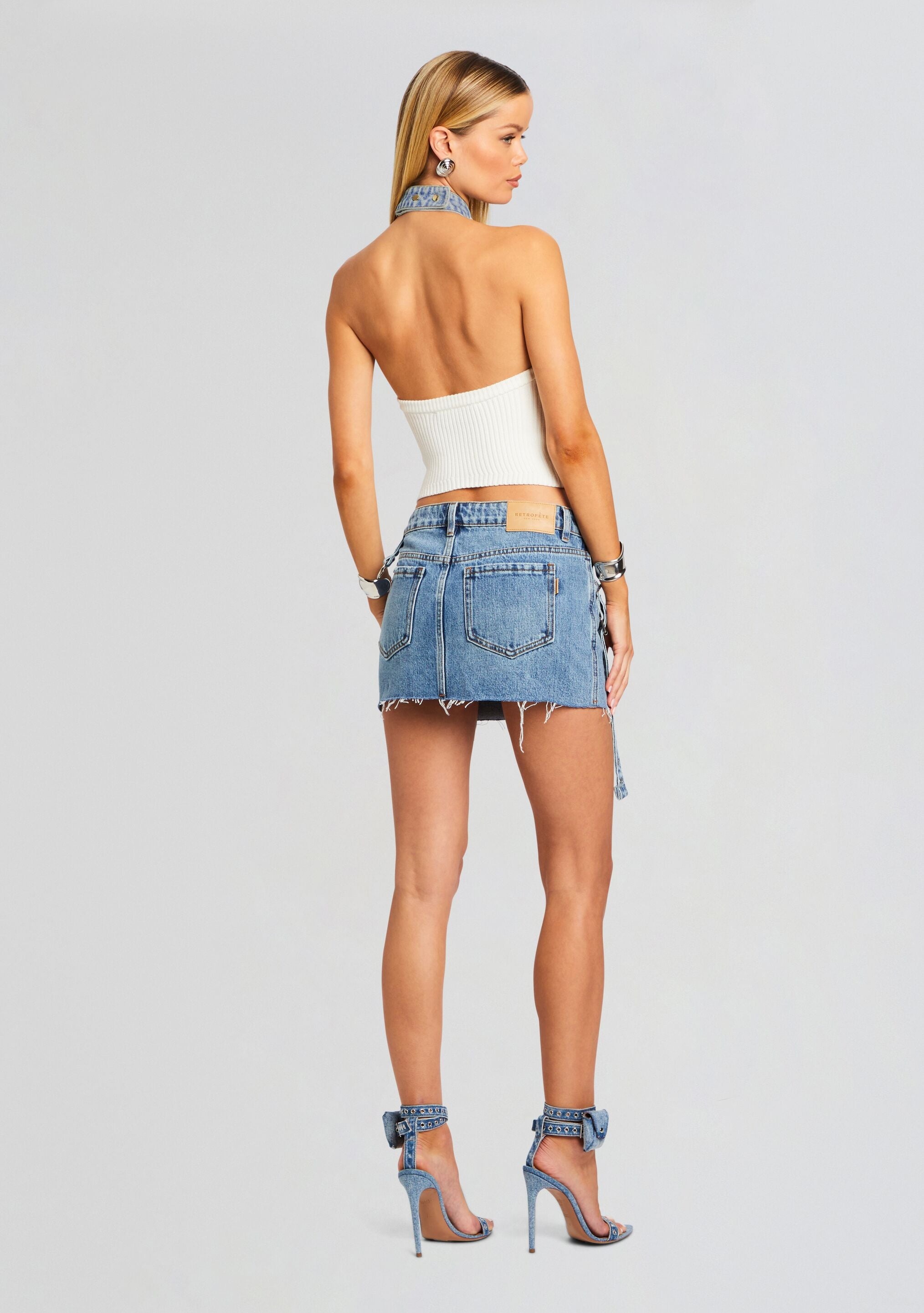 SHERONA DENIM SKIRT - 4