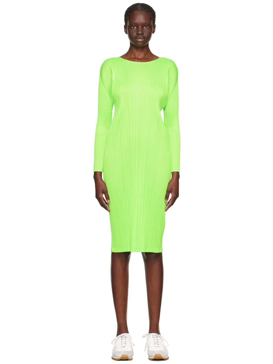 Pleats Please Issey Miyake Green Monthly Colors September Midi