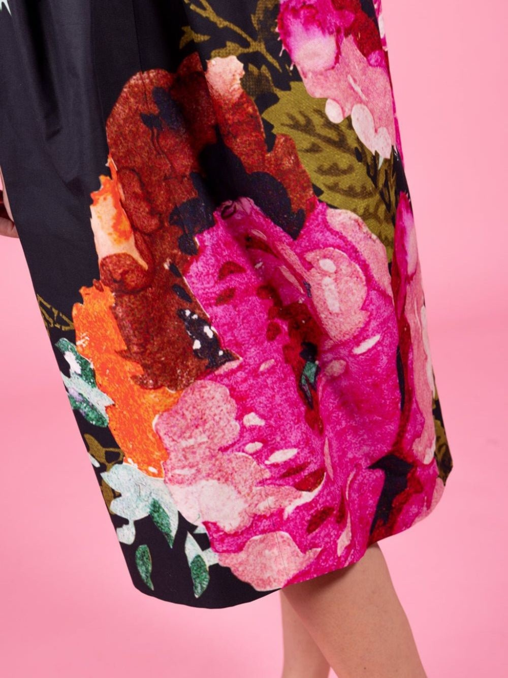 floral-print cotton midi dress - 6
