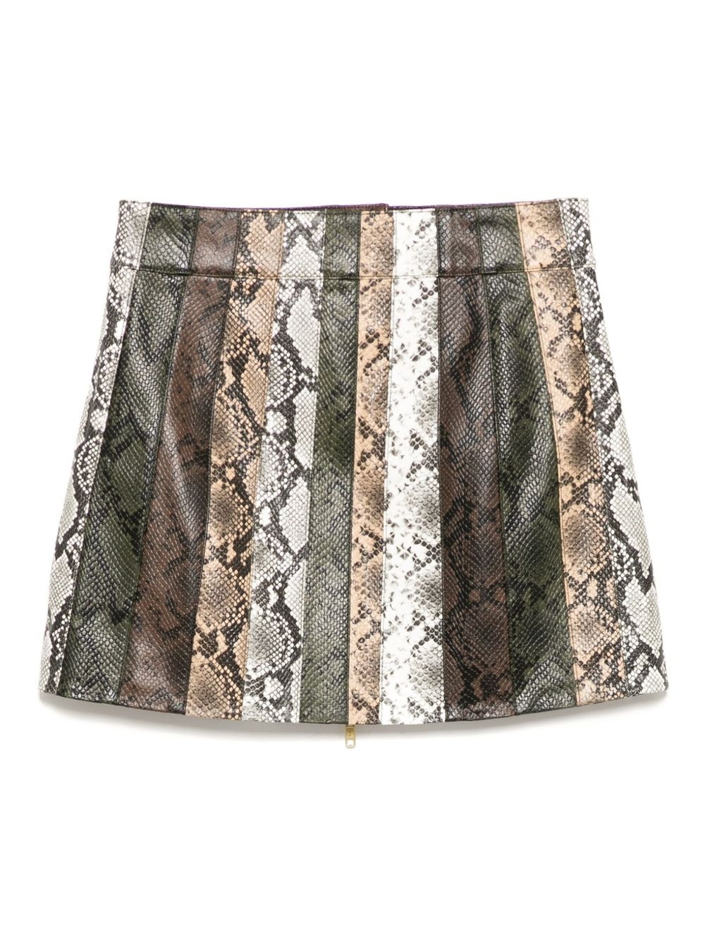 snake-embossed vegan skirt - 2
