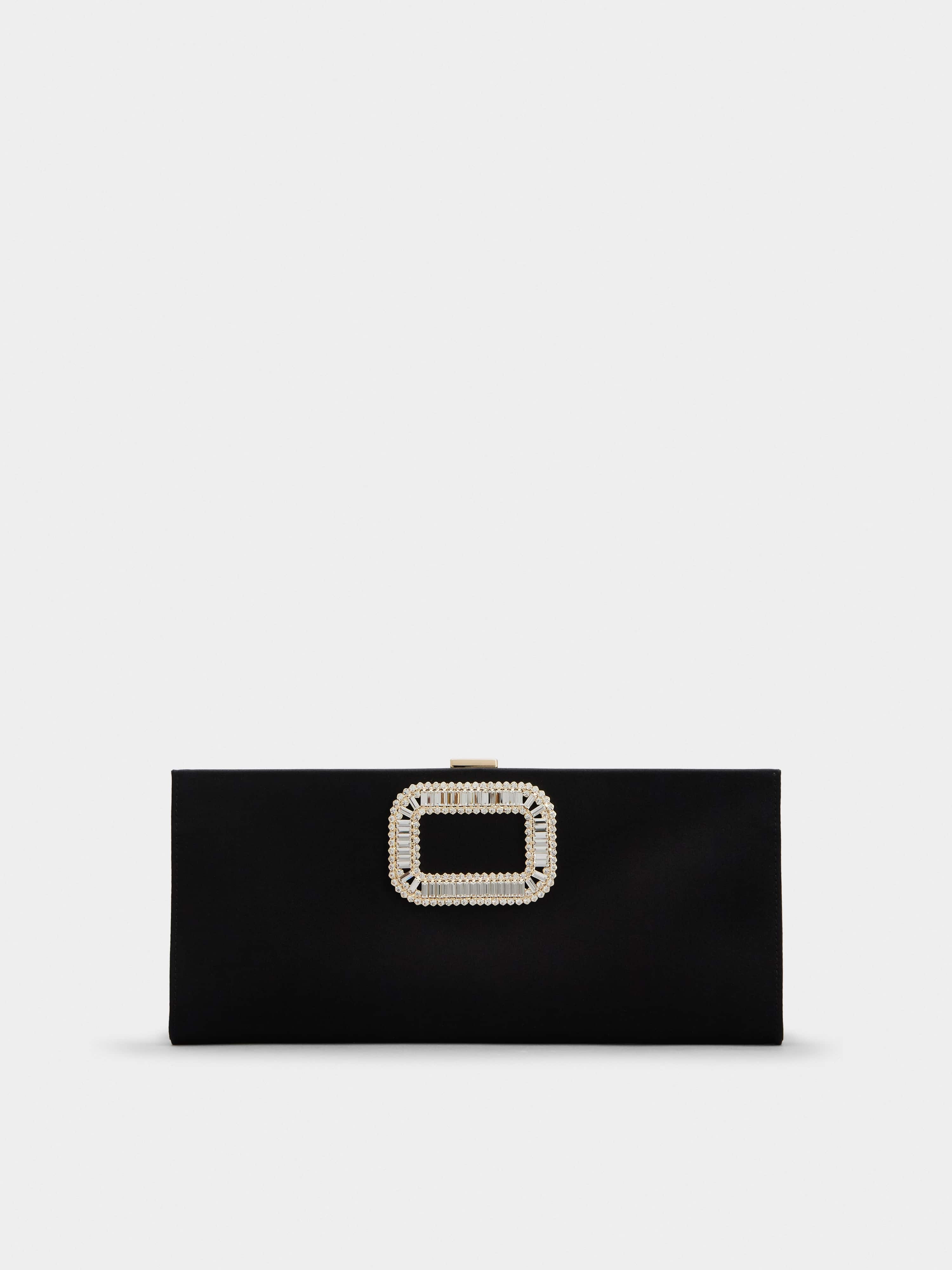 Pilgrim Buckle Clutch in Satin - 1