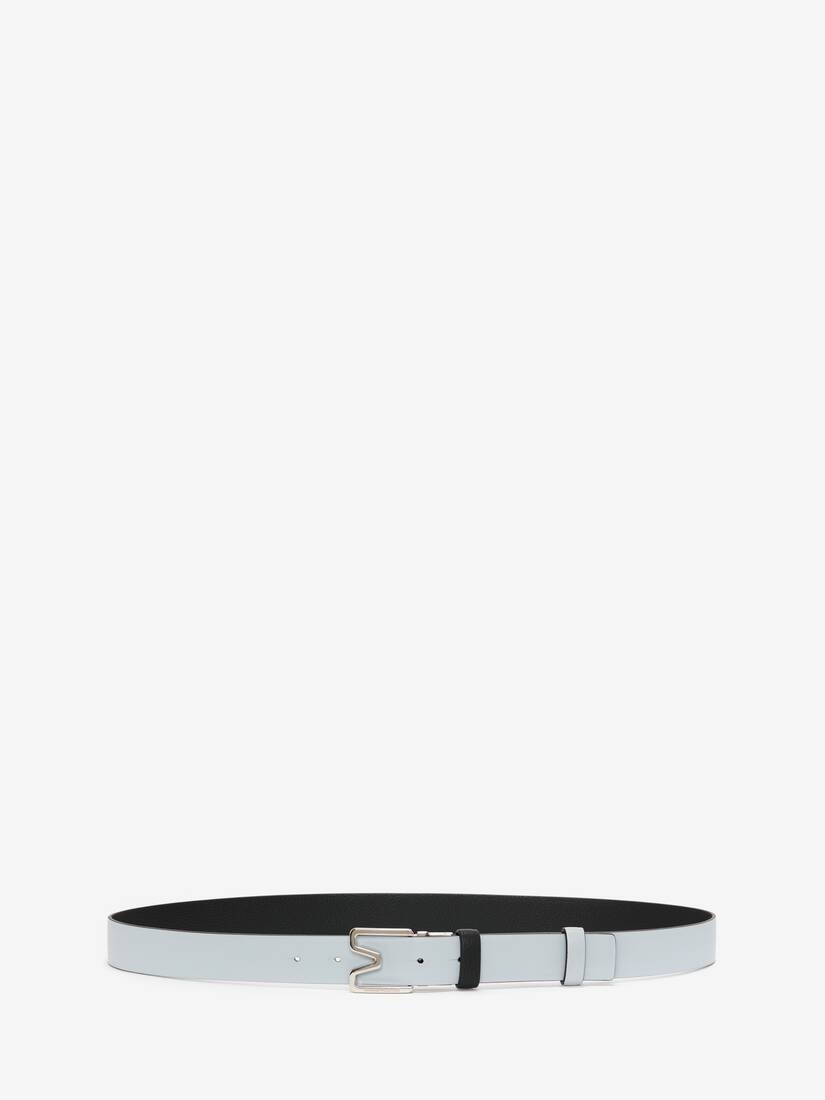 Men's Reversible M Belt in Black/spring Blue - 4