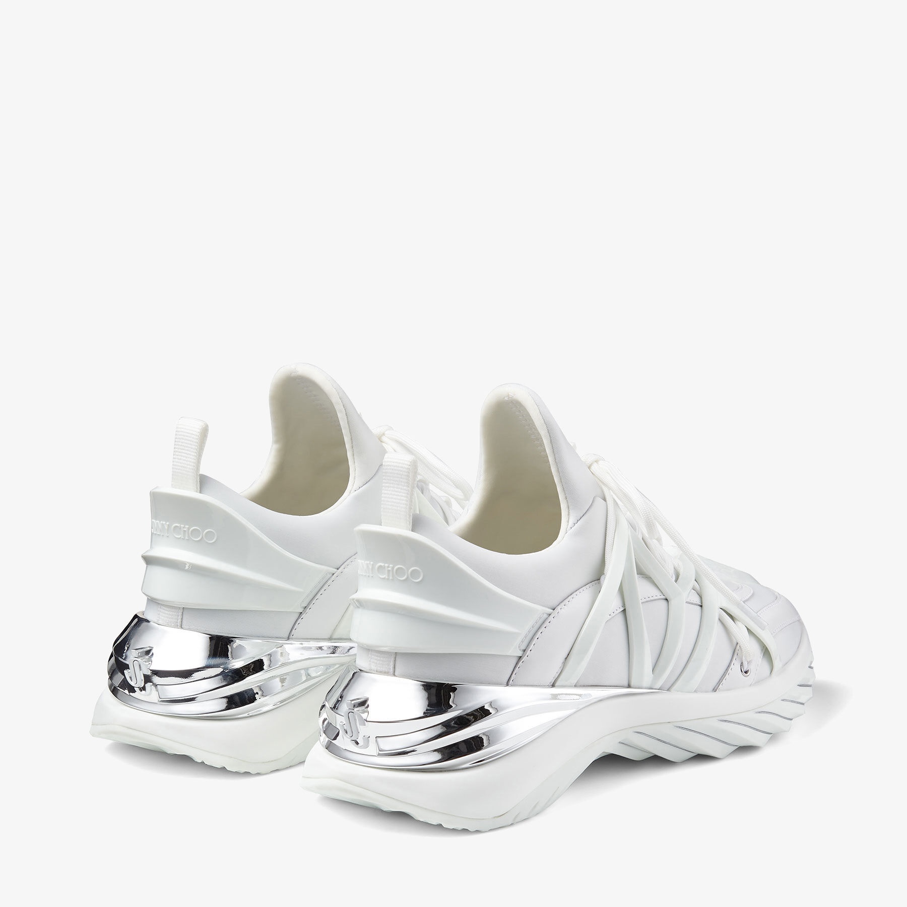 スニーカー JIMMY CHOO COSMOS F NEOPRENE LEATHER SNEAKERS Jimmy Choo Cosmos/f Neoprene & Leather Sneaker | ModeSens