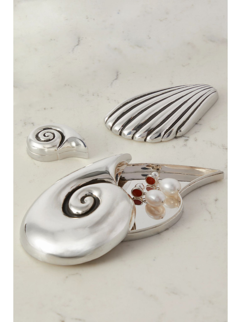 Sophie Buhai + NET SUSTAIN Coquillo silver jewelry box Silver outlook