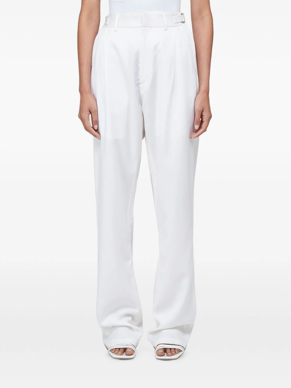 pleated adjustable-waist trousers - 1