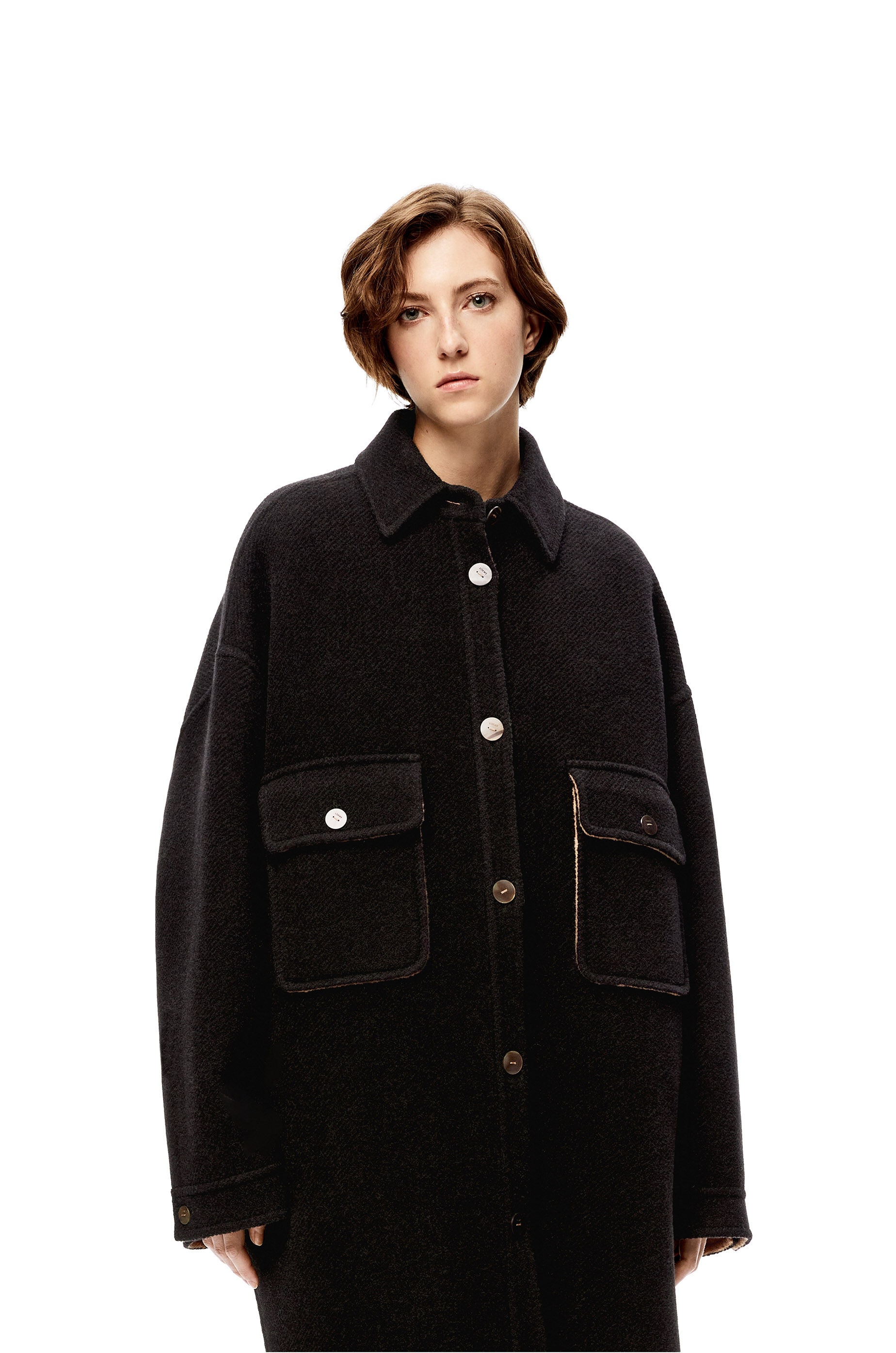 Oversize jacket in wool and alpaca - 3