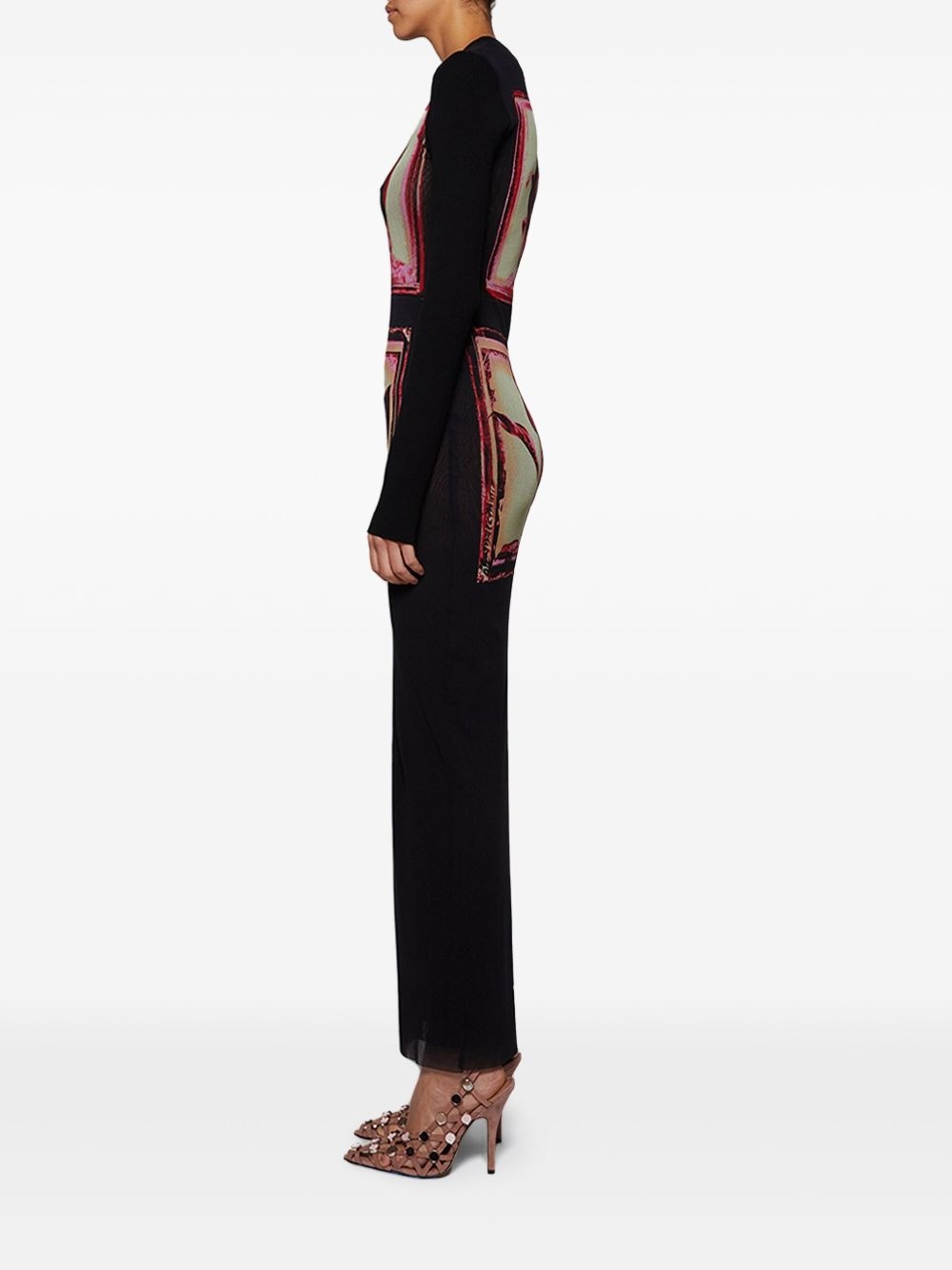 Flowers Cadres maxi dress - 4