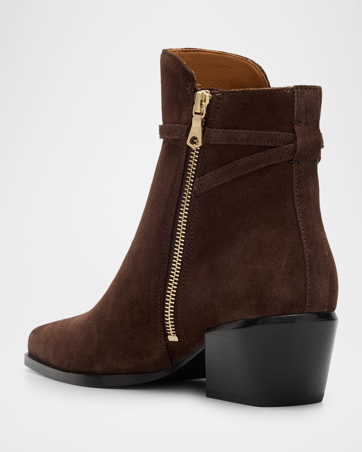 Joni Suede Buckle Ankle Boots - 4