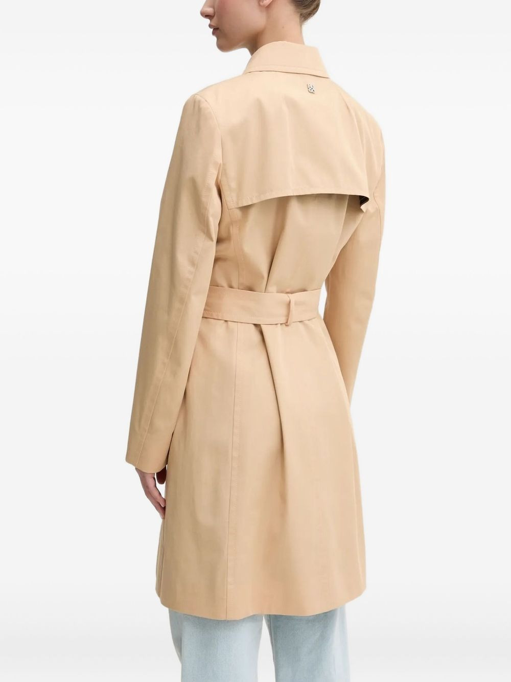 belted double-breasted trench coat - 2