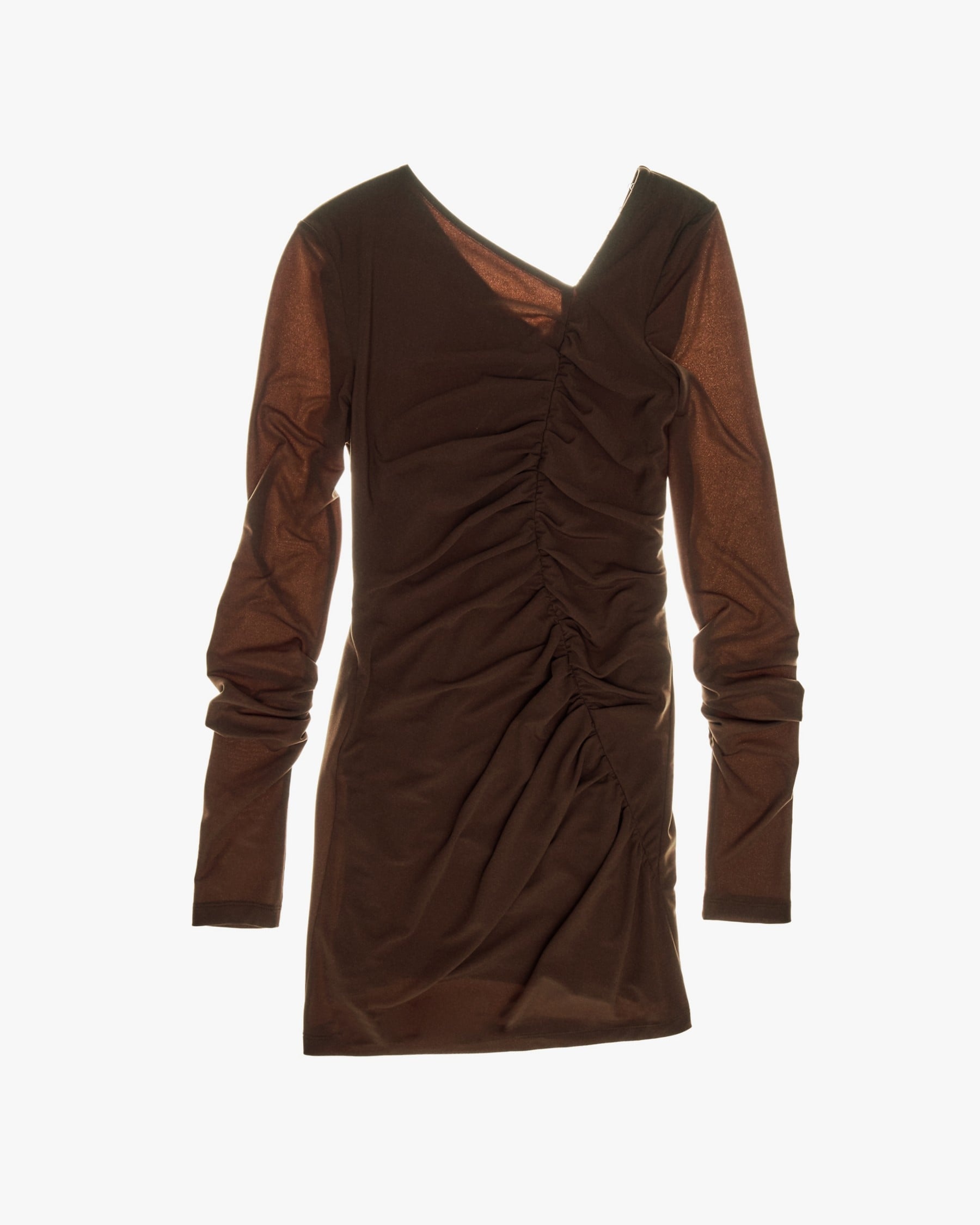 ASYMMETRIC LONG-SLEEVE DRESS - 1