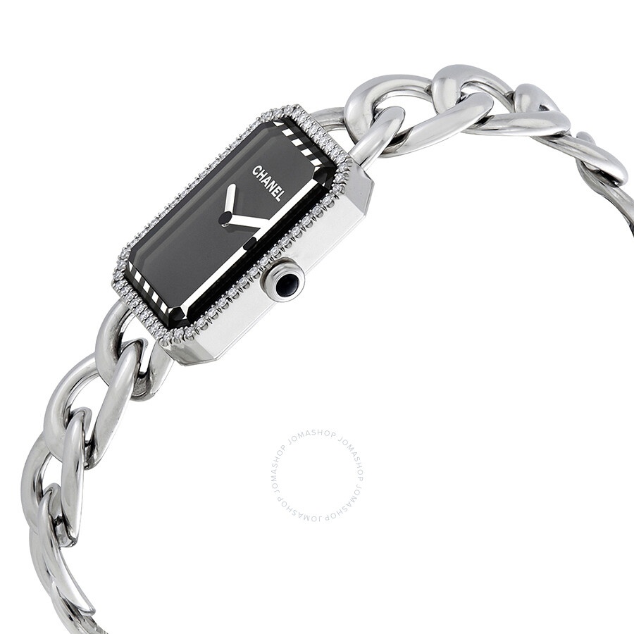 Chanel Premiere Black Dial Stainless Steel Diamond Ladies Watch H3254 - 2