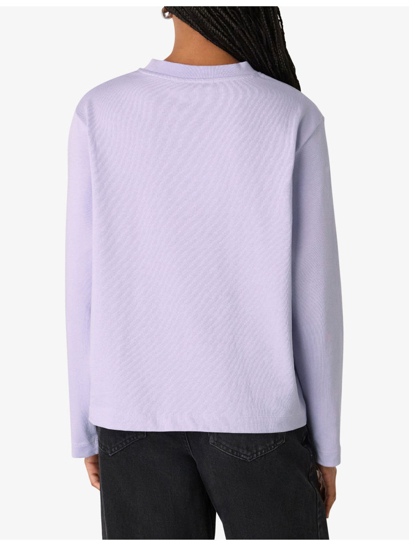Round-Neck Long-Sleeve Cotton-Jersey Top 4