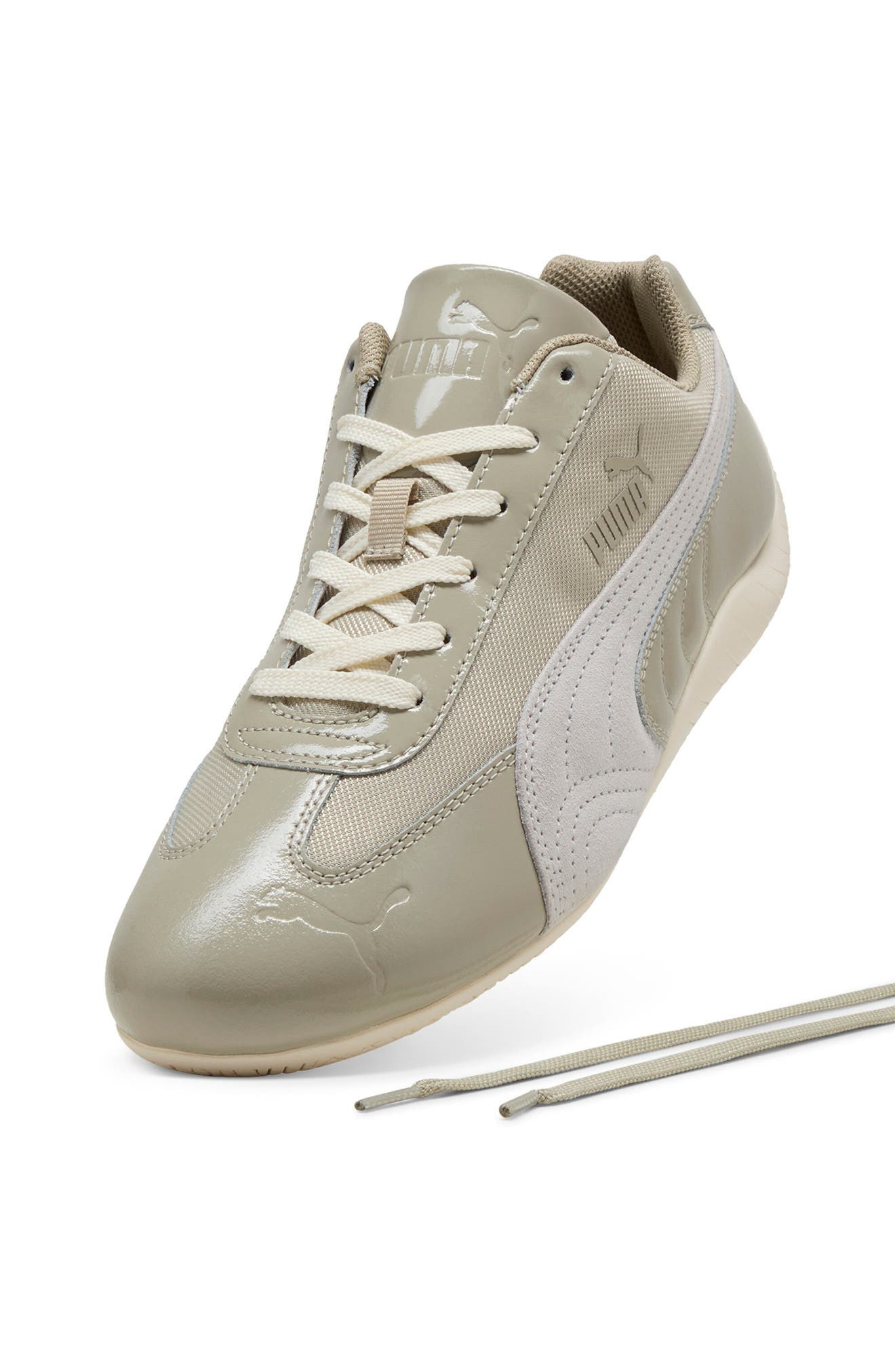 PUMA Speedcat Patent Sneaker in Pebble Gray/Feather Gray at Nordstrom - 6