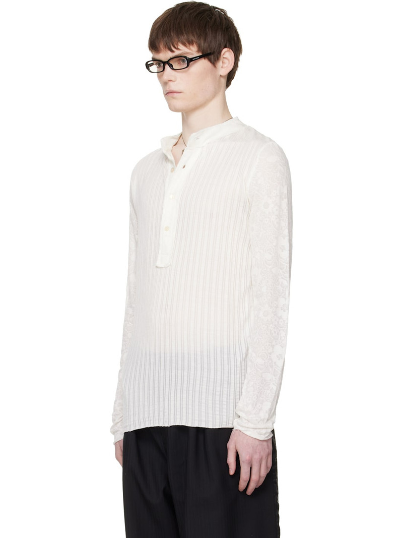 EDWARD CUMING White Kitchen Curtain Stacked Henley outlook