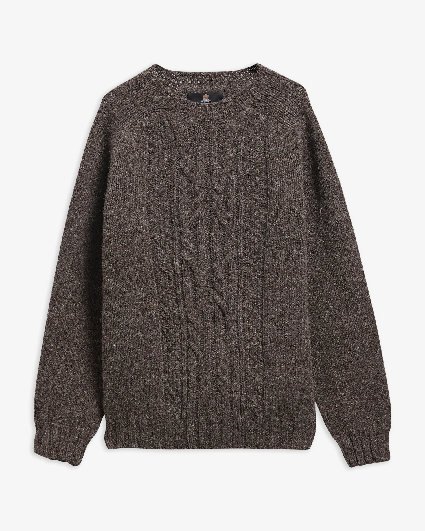 Made in Scotland Natural Yarn Cable-Knit Jumper - 1