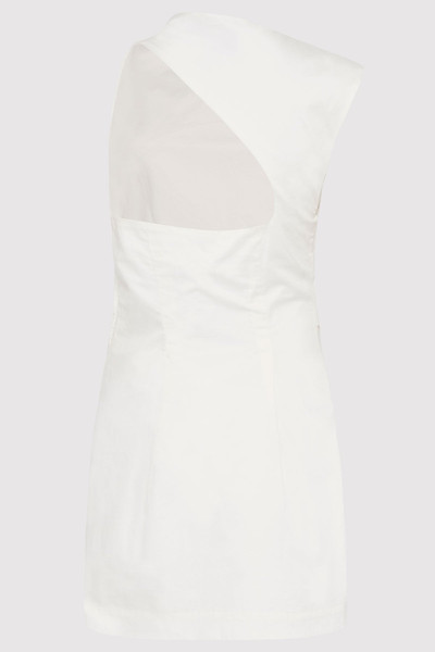 ST. AGNI Asymmetric Tuck Mini Dress - White outlook