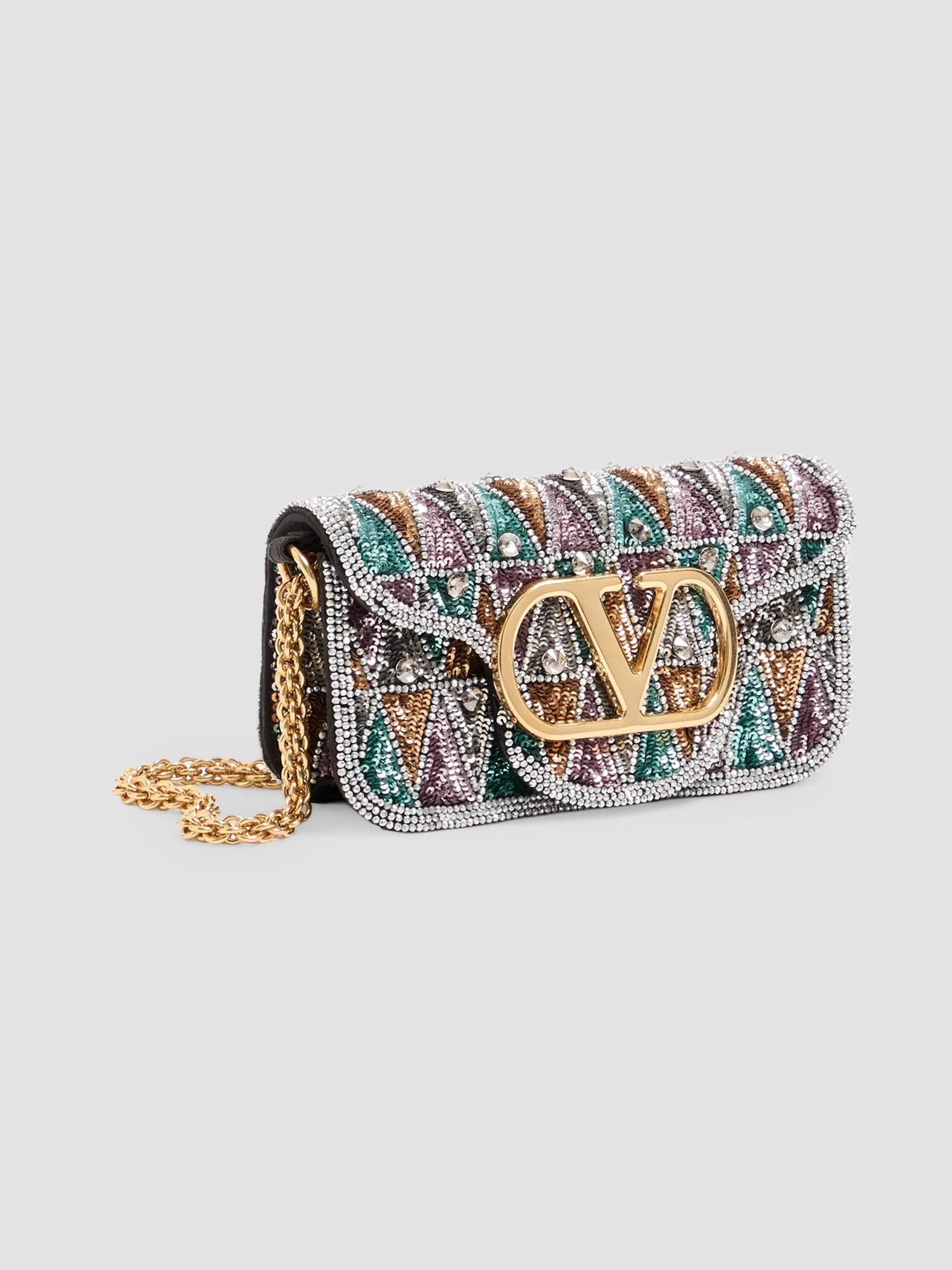 Women's Locò Small Embroidered Shoulder Bag - Multicolor - 1