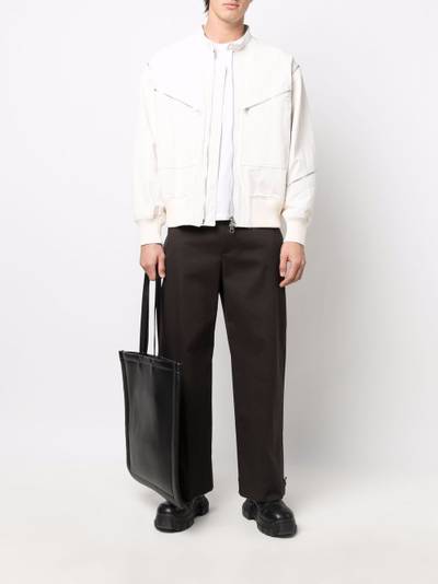 Jil Sander detachable-sleeves zipped bomber jacket outlook