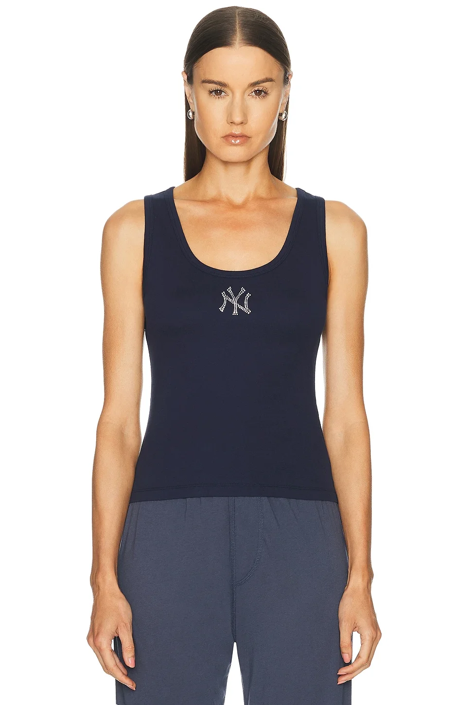x Yankees Krystal Cropped Tank Top - 1
