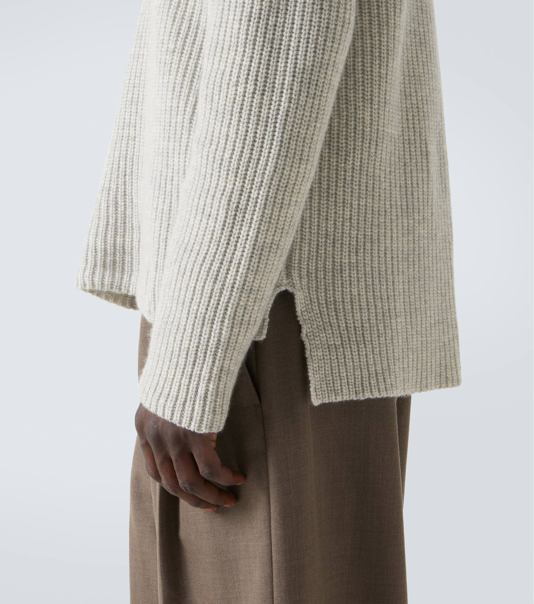 Wool and cashmere polo sweater - 6